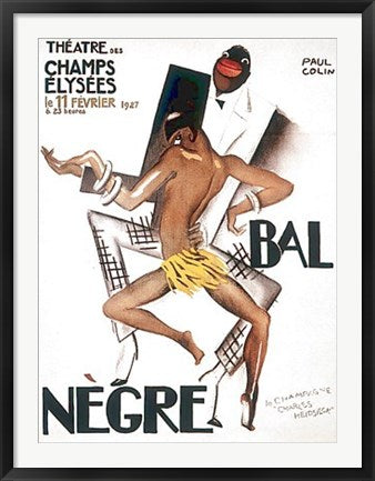 Framed Art Bal Negre by Paul Colin | 37 3/4 x 27 1/2