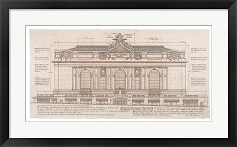 Framed Art Grand Central Station, Facade (small) by Roger Vilar