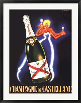 Framed Art Champagne de Castellane by Robert Falcucci | 32 1/8 x 24 1/8