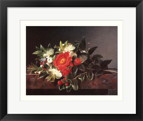 Framed Art Camellia's Hypericum by Johan Laurentz Jensen | 12 x 16