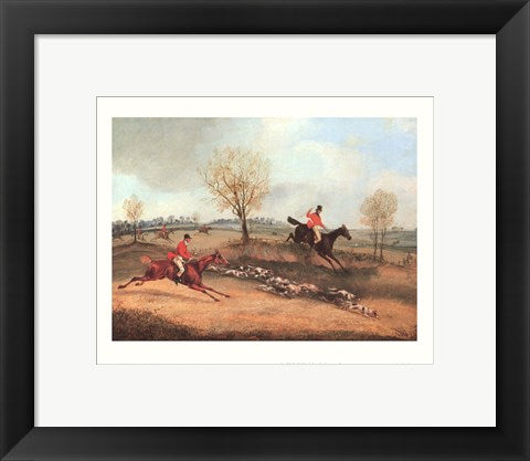 Framed Art Over the Fence by Henry Alken | 9 ¾ x 12 ½