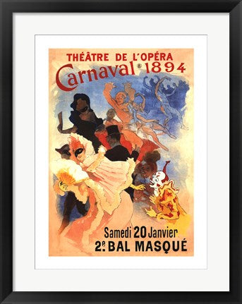 Framed Art Carnivale by Jules Cheret | 24 x 17 3/4