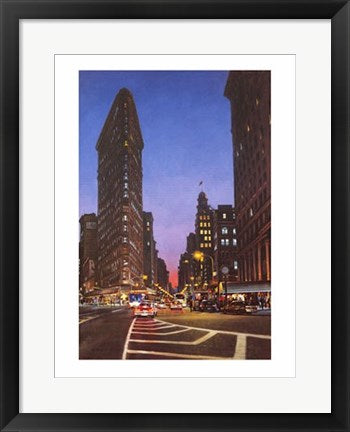 Framed Art Flatiron at Dusk by Garin Baker | 19 3/4 x 15 3/4
