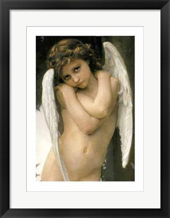 Framed Art Cupidon by William-Adolphe Bouguereau | 19 3/4 x 15 3/4