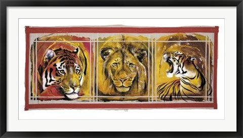 Framed Art Felines by Rolf Knie | 39 1/2 x 19 3/4