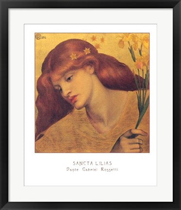 Framed Art Sancta Lilias by Dante Gabriel Rossetti | 23 1/2 x 19 5/8