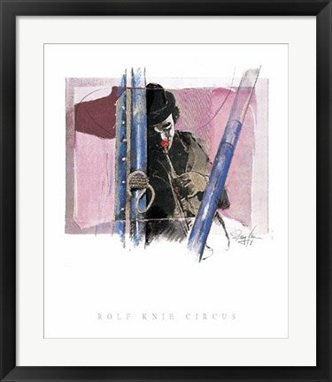 Framed Art Musik Clown by Rolf Knie | 23 1/2 x 19 5/8