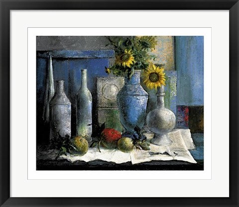 Framed Art Nature Morte a la Pendule by Guy Cambier | 19 5/8 x 23 1/2