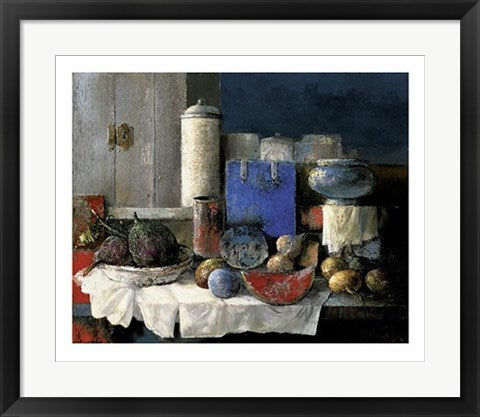 Framed Art Nature Morte au Carre Bleu by Guy Cambier | 19 5/8 x 23 ½