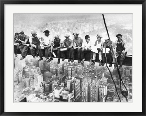 Framed Art Eating Above Manhattan by Photography Collection | 23 1/2 x 31 1/2 ...