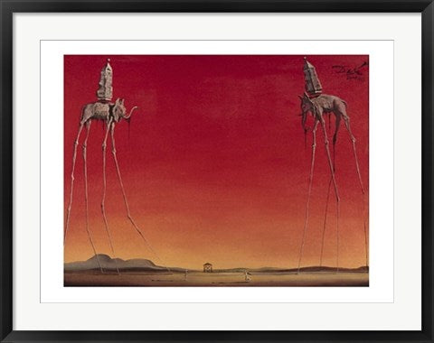 Framed Art Les Elephants by Salvador Dali | 23 1/2 x 31 1/2