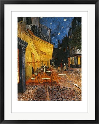 Framed Art Terrasse de Cafe la Nuit by Vincent van Gogh | 31 1/2 x 23 1/2 Art ...