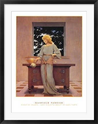 Framed Art Knave of Hearts - Lady Violetta by Maxfield Parrish