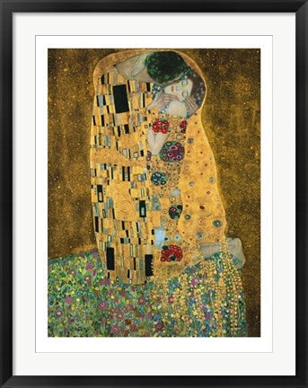 Framed Art Der Kuss by Gustav Klimt | 31 1/2 x 23 1/2