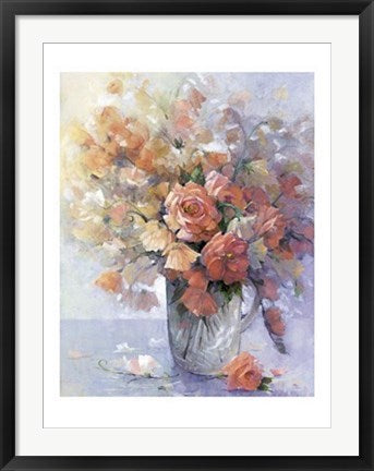 Framed Art Jug of Pink Roses by Peter McGowan | 31 1/2 x 23 1/2