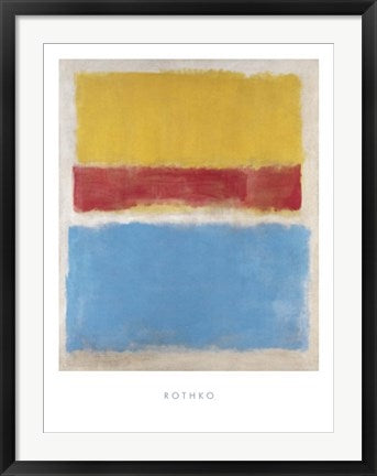 Framed Art Untitled (Yellow, Red and Blue) by Mark Rothko | 31 1/2 x 23 1/2 Ar...