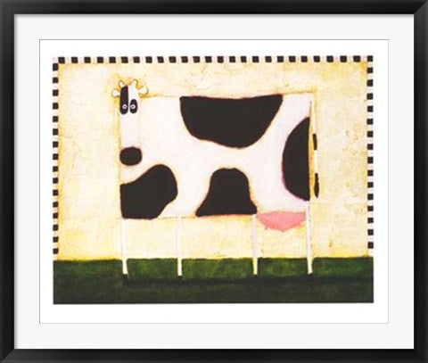 Framed Art Spotted Cow by Daniel Patrick Kessler | 23 1/2 x 31 1/2