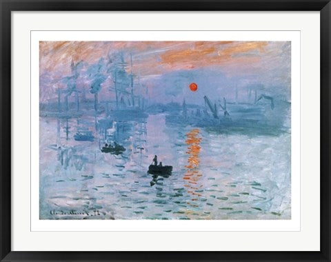 Framed Art Impression: Soleil Levant by Claude Monet | 23 1/2 x 31 1/2