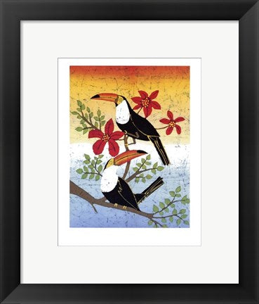 Framed Art Two Tucans by Pablo Mendes | 11 3/4 x 9 1/2