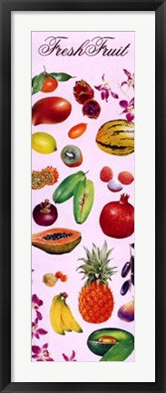 Framed Art Fresh Fruit by Kim Sanda | 36 x 11 ¾
