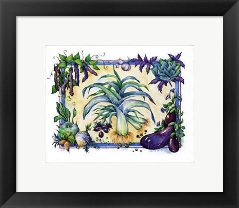 Framed Art Leeks by Monika Broeske | 9 1/2 x 11 3/4