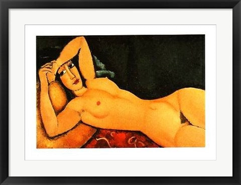 Framed Art Nu Allonge by Amedeo Modigliani | 19 3/4 x 27 1/2