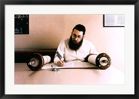 Framed Art Torah Scribe by Max Ferguson | 18 x 27 7/8