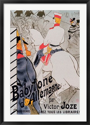 Framed Art Babylone d'Allemagne by Henri de Toulouse-Lautrec | 36 1/2 x 24 5/8...