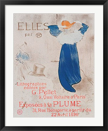 Framed Art Elles by Henri de Toulouse-Lautrec | 28 3/4 x 21 1/2