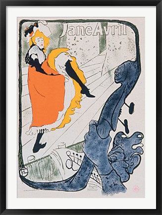 Framed Art Jane Avril by Henri de Toulouse-Lautrec | 38 1/8 x 27 1/4