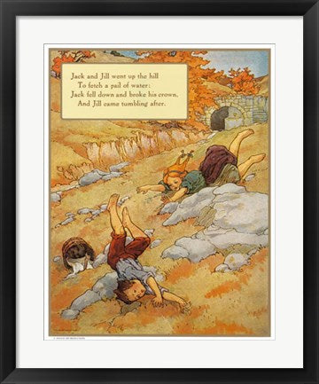 Framed Art Jack and Jill by Mother Goose Collection | 23 3/4 x 18 3/4