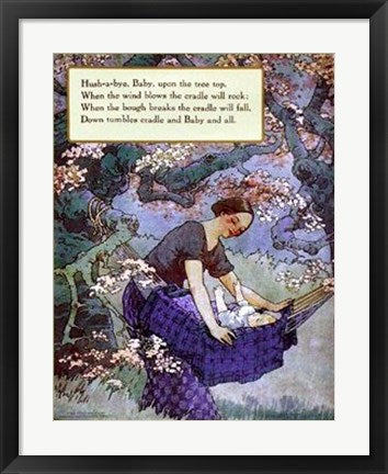 Framed Art Hush A Bye Baby by Mother Goose Collection | 26 1/2 x 18 3/4