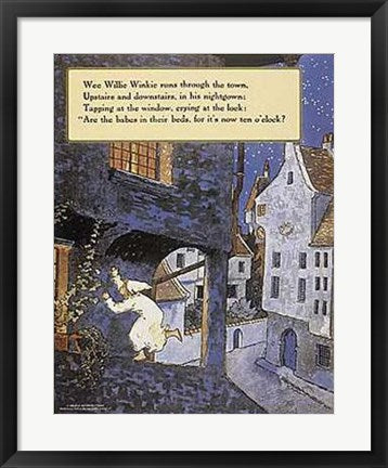 Framed Art Wee Willie Winkie by Mother Goose Collection | 26 1/2 x 18 3/4 Art ...