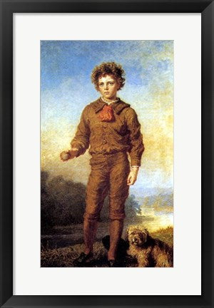 Framed Art Portrait of George Paley by Carl W. Baverle | 24 x 12