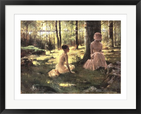 Framed Art Under the Birches by Albert Edelfelt | 21 ½ x 28 3/8