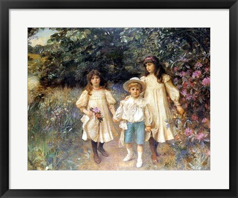 Framed Art The Perkins Children by George Harcourt | 20 x 24