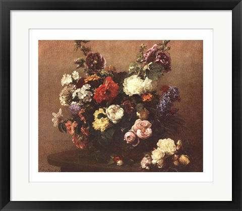 Framed Art Still Life of Flowers by Henri Fantin-Latour | 18 3/4 x 22 3/4 Art ...