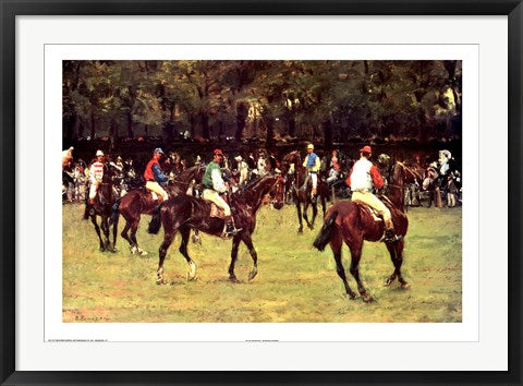 Framed Art In the Paddock by Ruggero Panerai | 21 x 35