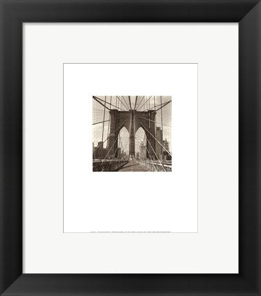 Framed Art Brooklyn Bridge by Walter Gritsik | 9 3/4 x 7 3/4