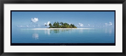 Framed Art Island, Maldives, North Indian Ocean by Sunset Baumann