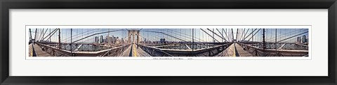 Framed Art Brooklyn Bridge, NYC by Pierre Hebert | 5 1/8 x 39 3/4