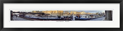 Framed Art Les Quais, Paris by Pierre Hebert | 5 1/8 x 39 3/4