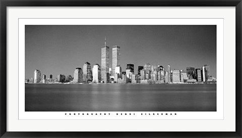 Framed Art New York Skyline by Henri Silberman | 19 3/4 x 39 1/2