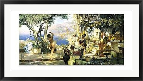 Framed Art A Dance Between the Swords by Henryk Siemiradzki | 19 3/4 x 39 1/2 ...