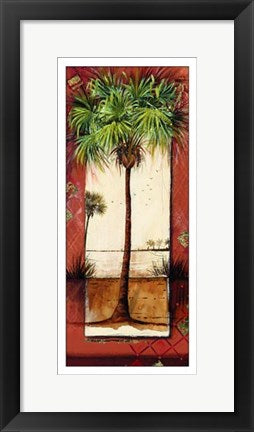 Framed Art Bay of Palms I by Natalie Armstrong | 19 3/4 x 9