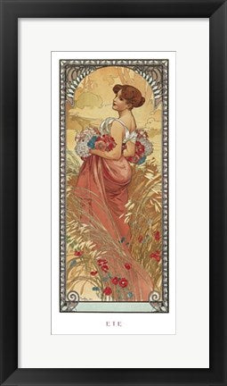 Framed Art Ete, 1900 by Alphonse Mucha | 19 3/4 x 9