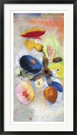 Framed Art Fleurs by Odilon Redon | 39 1/2 x 19 3/4