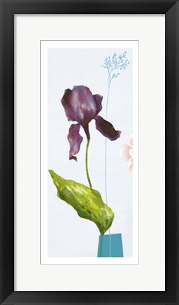 Framed Art Fleur I by Catherine Denolly | 19 3/4 x 9