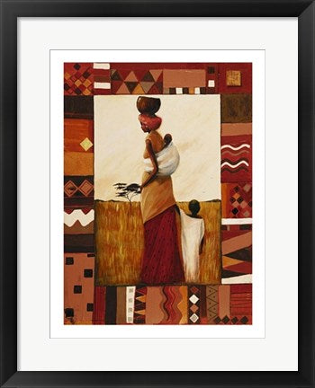 Framed Art Journey to Kariba Well by Emilie Gerard | 19 3/4 x 15 3/4