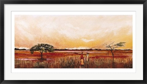 Framed Art Bhundu Landscape III by Emilie Gerard | 19 3/4 x 39 1/2